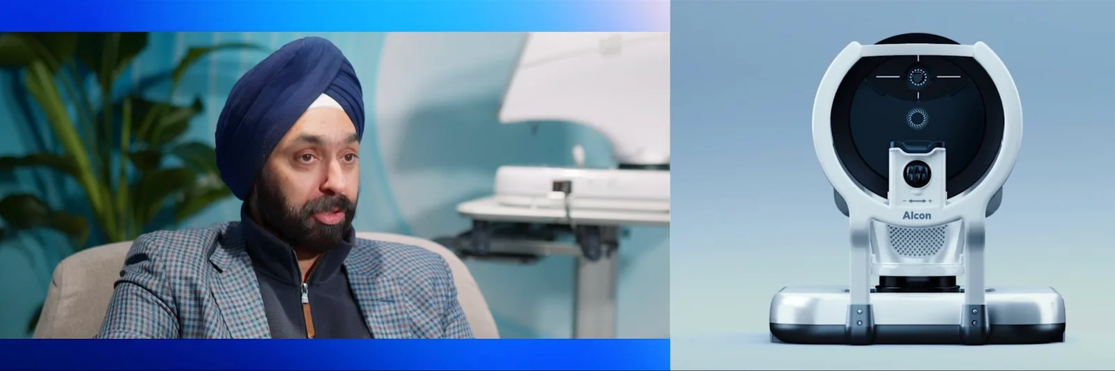 Split frame of an interview and a medical device